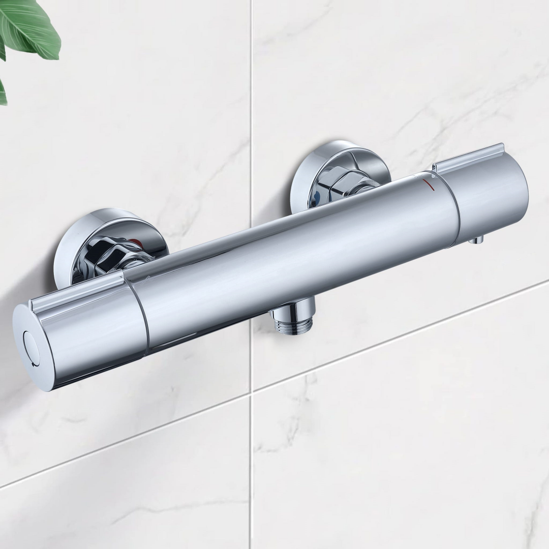 Thermostatic Shower Mixer Tap, Shower Mixer For Shower Column, Bathtub, Chrome Brass Bathroom Faucet
