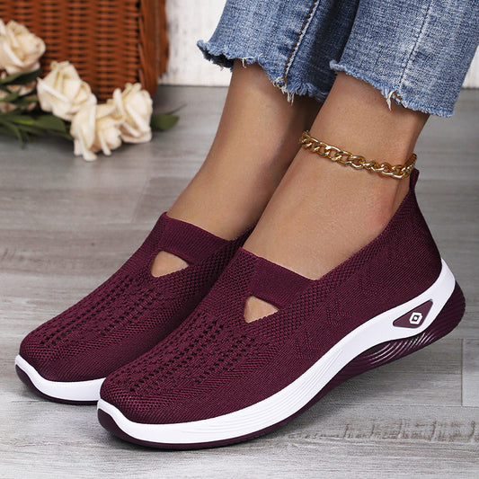 Womens Casual Flyknit Breathable Shoes