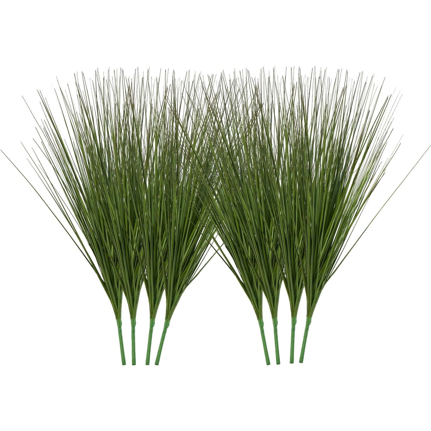 Artificial Grass Plant, 686mm Faux Onion Grass Fake Greenery Shrubs Plant, Premium PVC For Indoor Outdoor House Home Garden Office Room Décor, Housewarming, 8 Pack Green