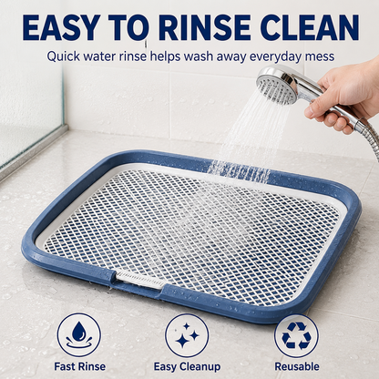 Bac à Toilette pour Chien avec Grille Amovible - Anti-fuite