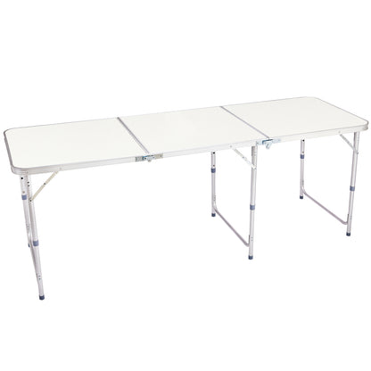 6ft 180 - 60cm Aluminum Alloy Folding Table Portable Foldable Desk For Camping P