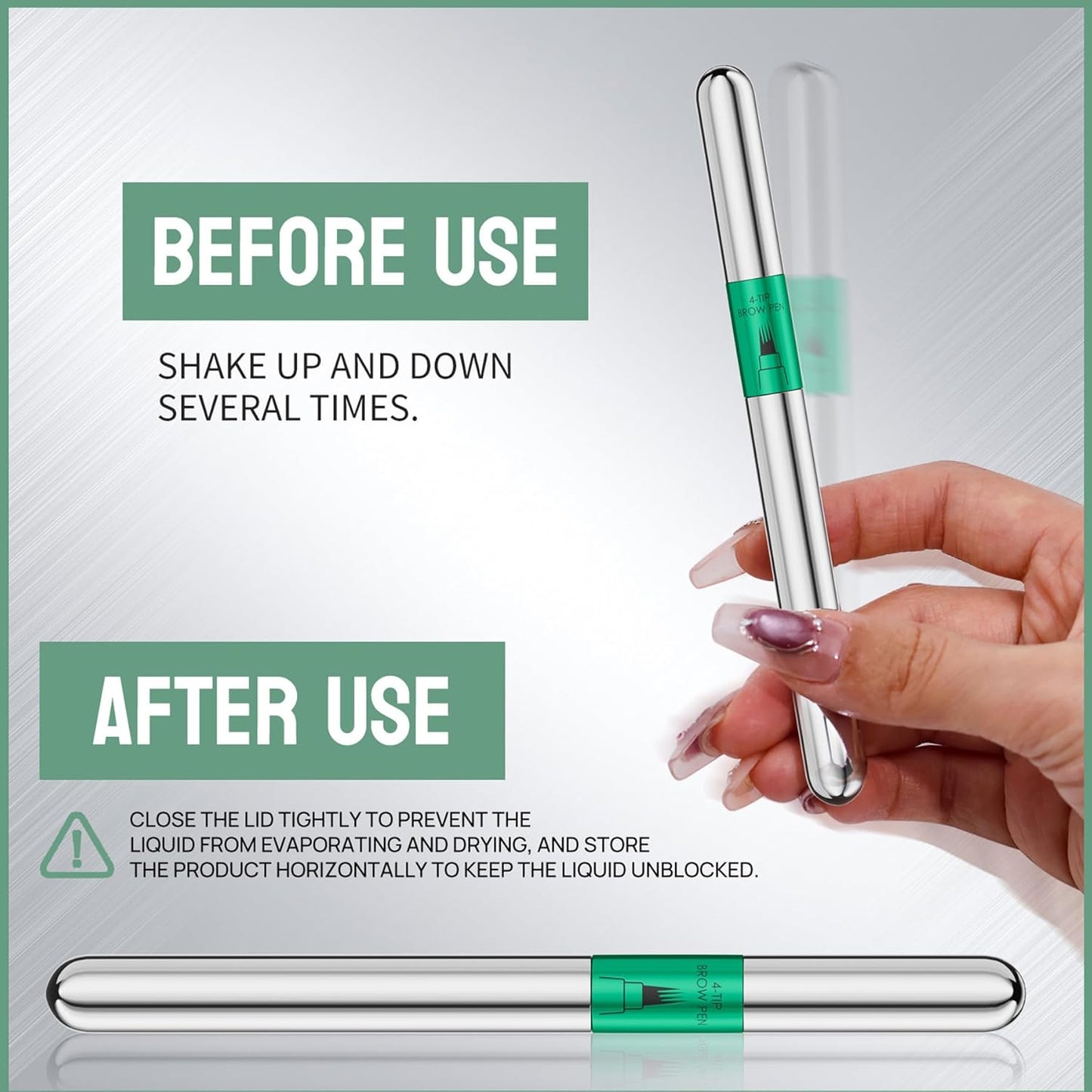 Microblading Eyebrow Pen, Waterproof Eye Brow Pen With 4 - Fork - Tip Liquid Bro