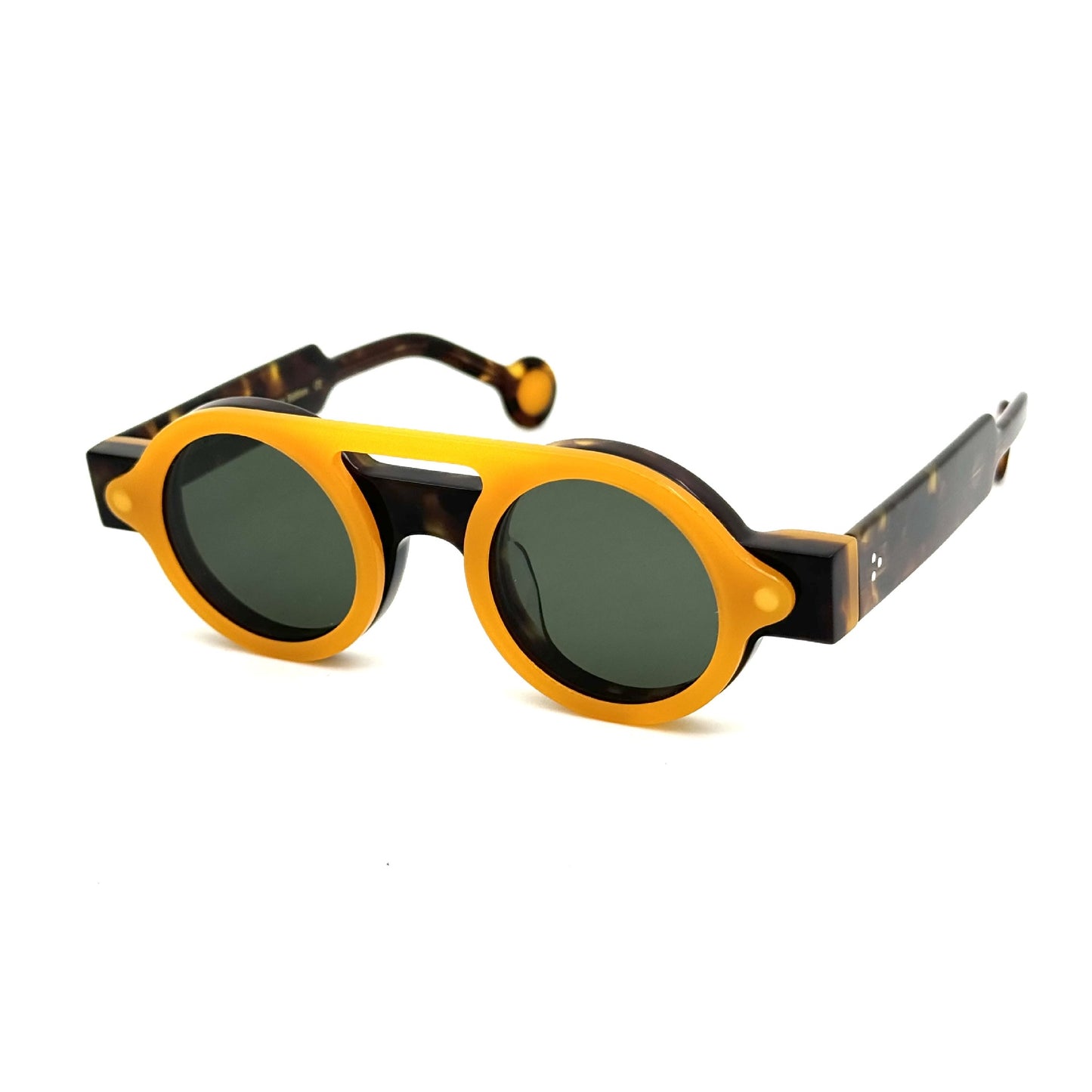 Irregular Circle In Circle Board Klein Blue Polarized Sunglasses
