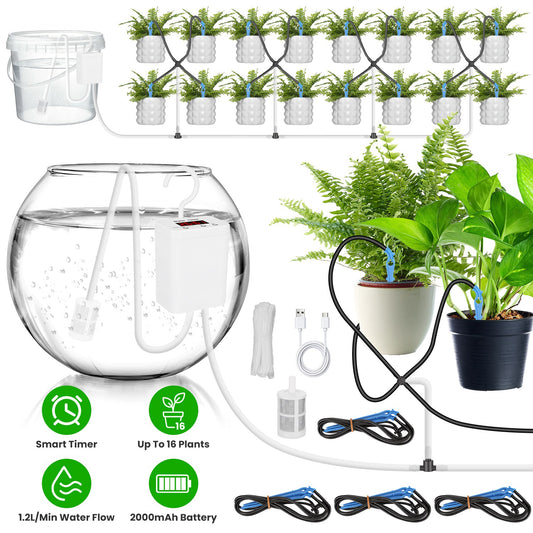 Système d'Arrosage Goutte-à-Goutte Automatique - Écran LCD