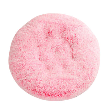 Round Pet Mat Dog Bed Plush Warm Sleep Dog Bed Cathouse Doghouse