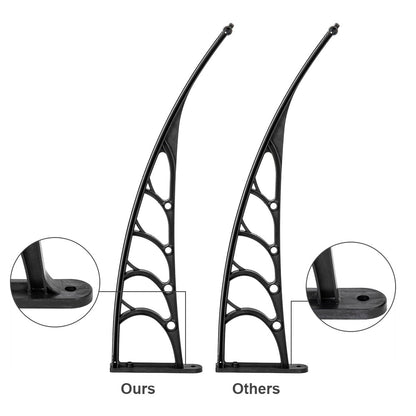 Auvent de Porte / Fenêtre 203x97cm - Polycarbonate Marron