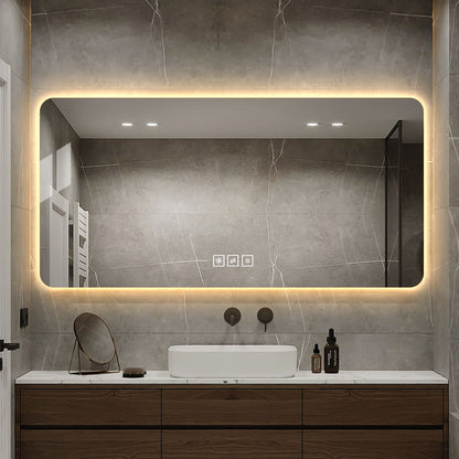 Miroir LED 122x61cm 3 Couleurs Dimmable - Anti-corrosion