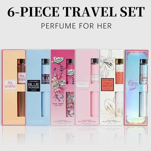 Coffret 6 Eaux de Parfum Femme - Voyage Longue Tenue
