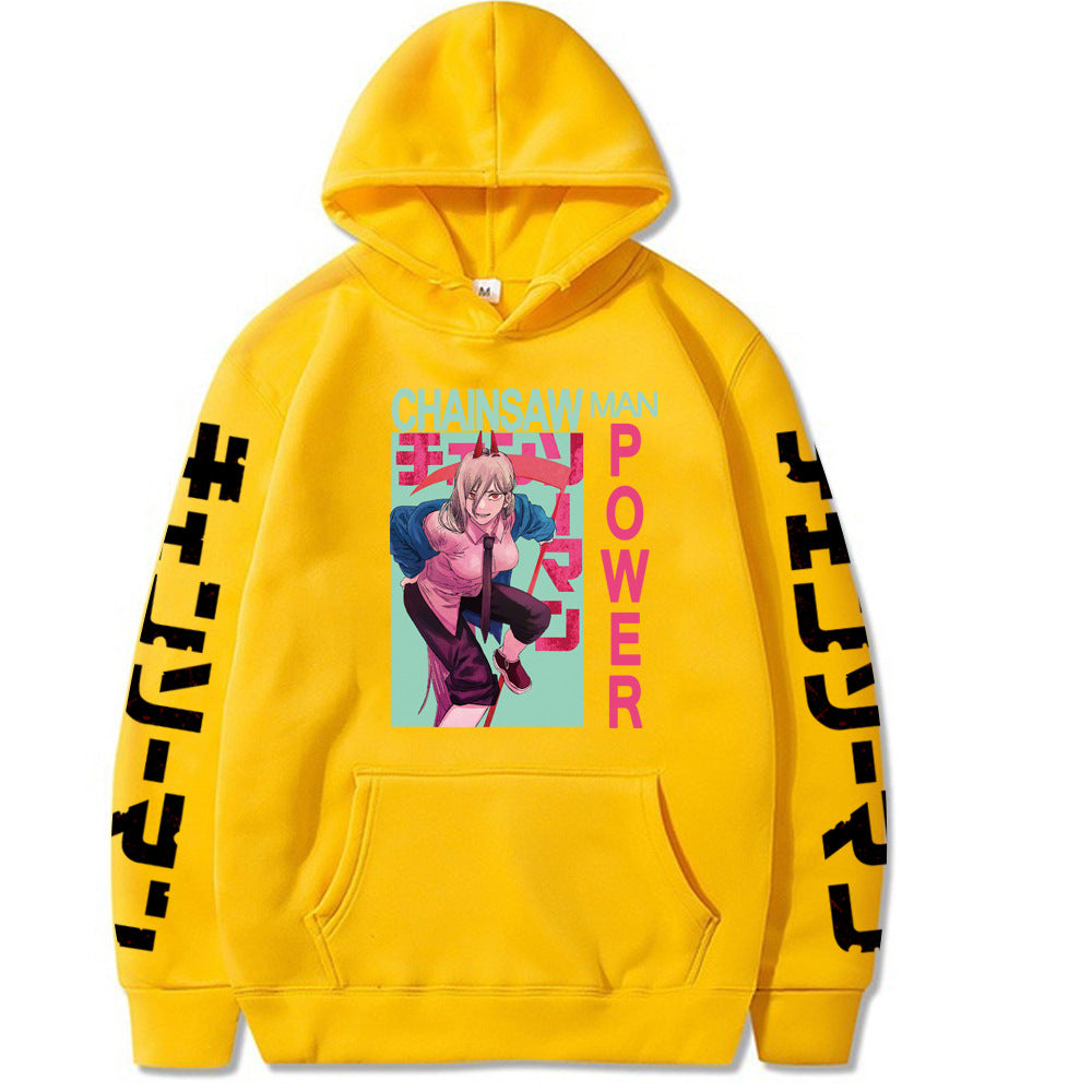 Chainsaw Man Printed Hooded Sweatshirt