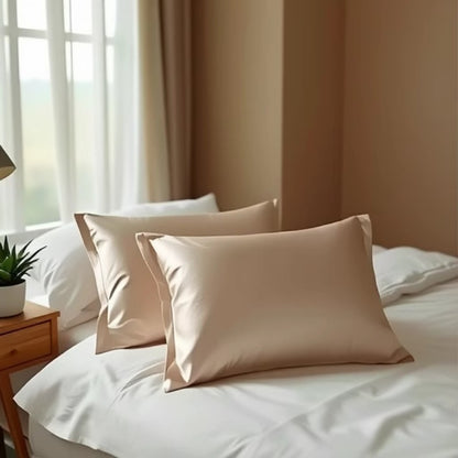 Silk - like Solid Color Double - sided Satin Pillowcase