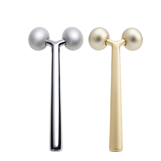 Handheld Y-shaped 3D Facial Roller Massager For Lifting And Skin Beautifying, With Acne Removal And Skin Rejuvenation Functions