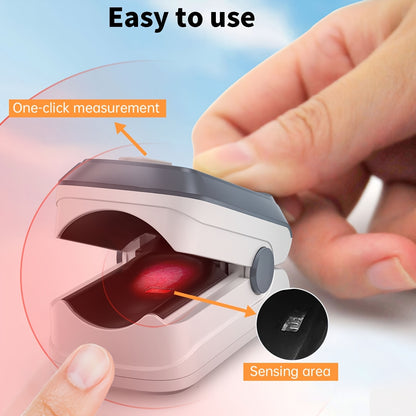 HEALTHTREE Pulse Oximeter Fingertip SpO2 Heart Rate Monitor - Blood Oxygen Saturation Monitor with LCD Display, Battery-Powered (AAA), Compact Design for Home, Travel & Aviation Use, Travel Health Tool, Modern Medical Device,