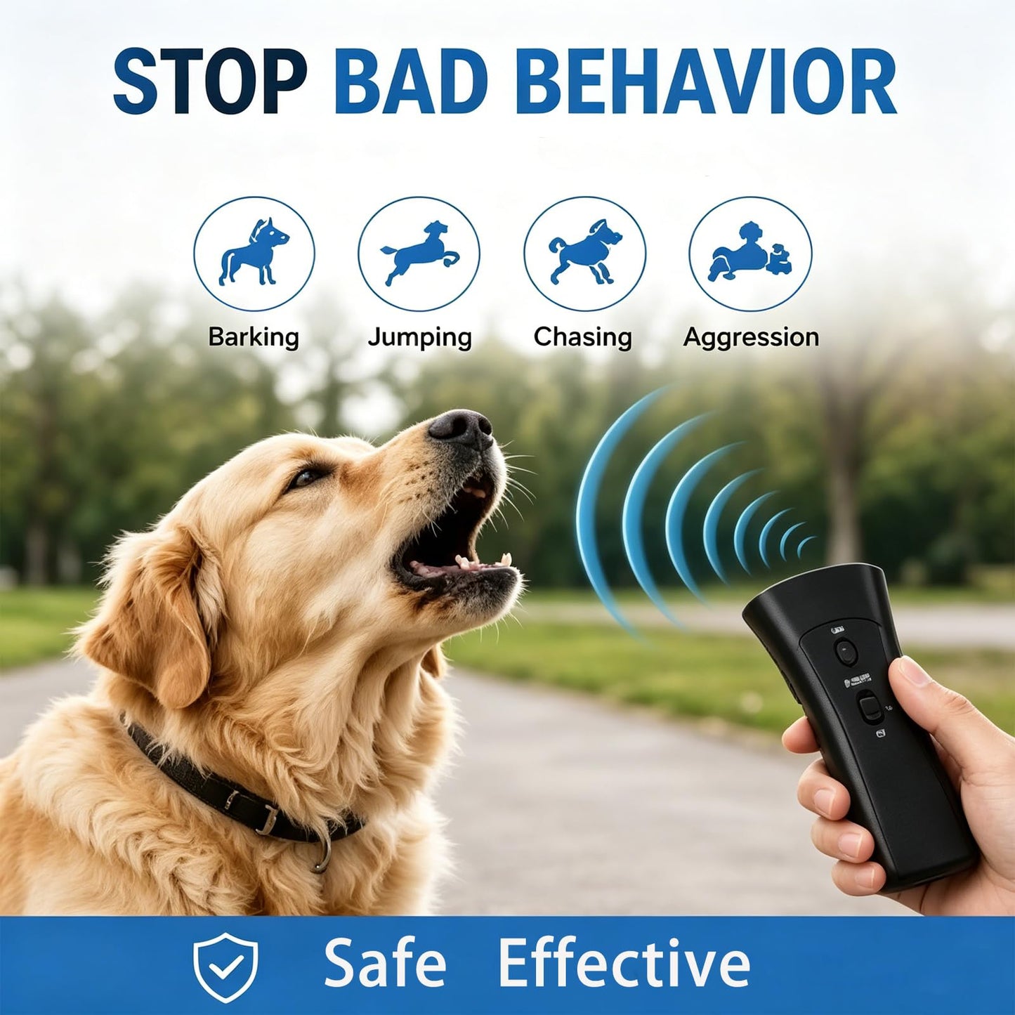 Dispositif Anti-aboiement Ultrason pour Chien - Portable