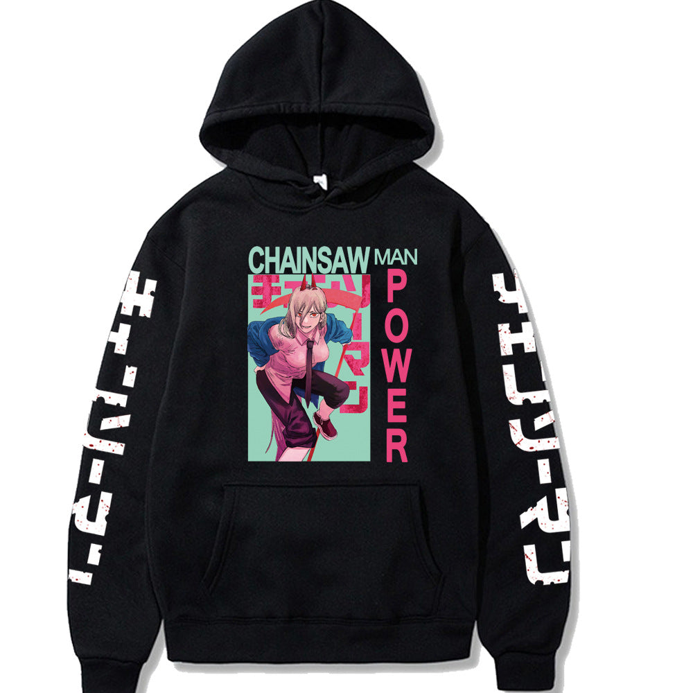 Chainsaw Man Printed Hooded Sweatshirt