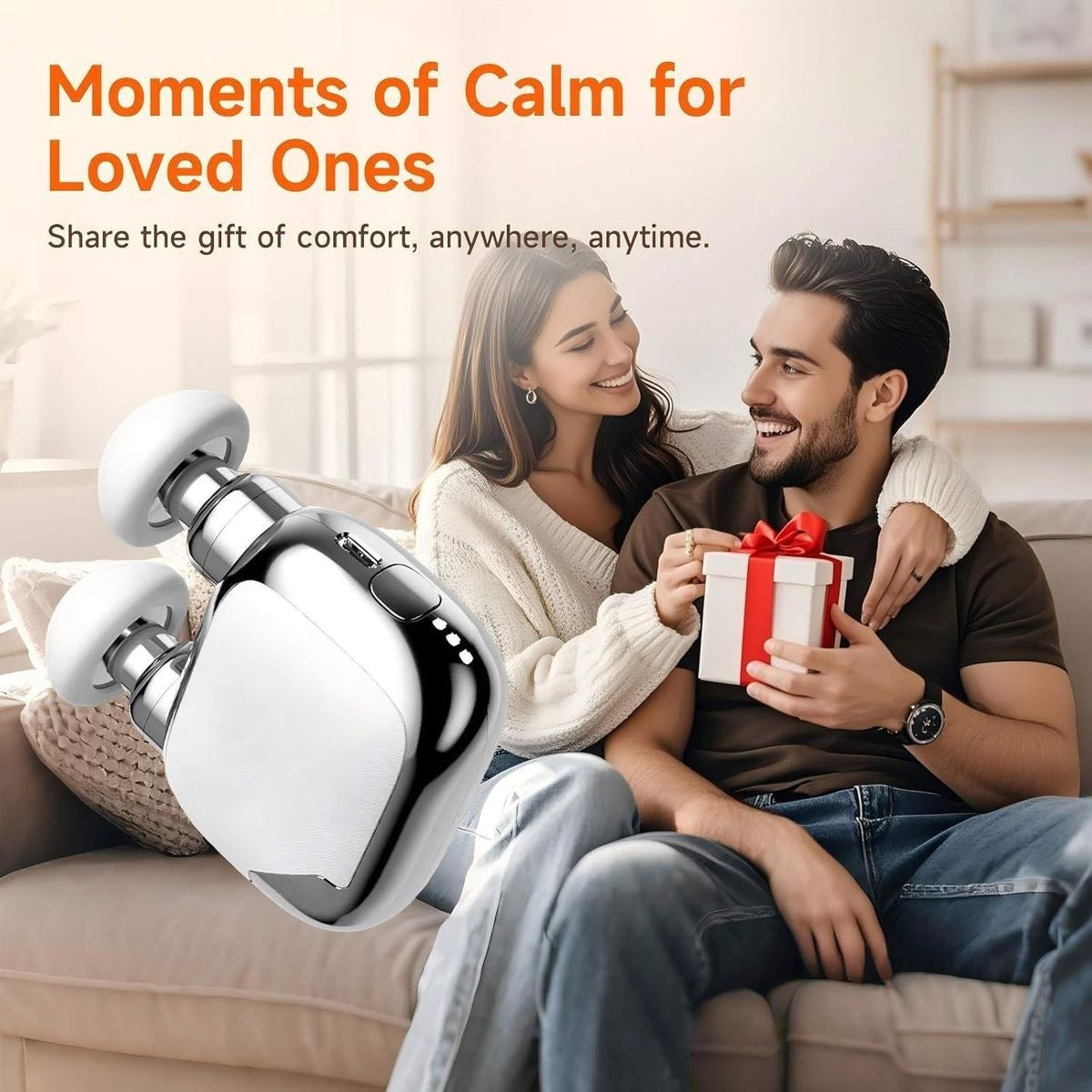 Mini Muscle Massage Gun Electric Fascia Massager 2 Heads For Neck & Body