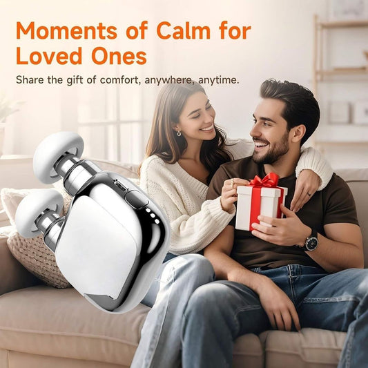 Mini Muscle Massage Gun Electric Fascia Massager 2 Heads For Neck & Body