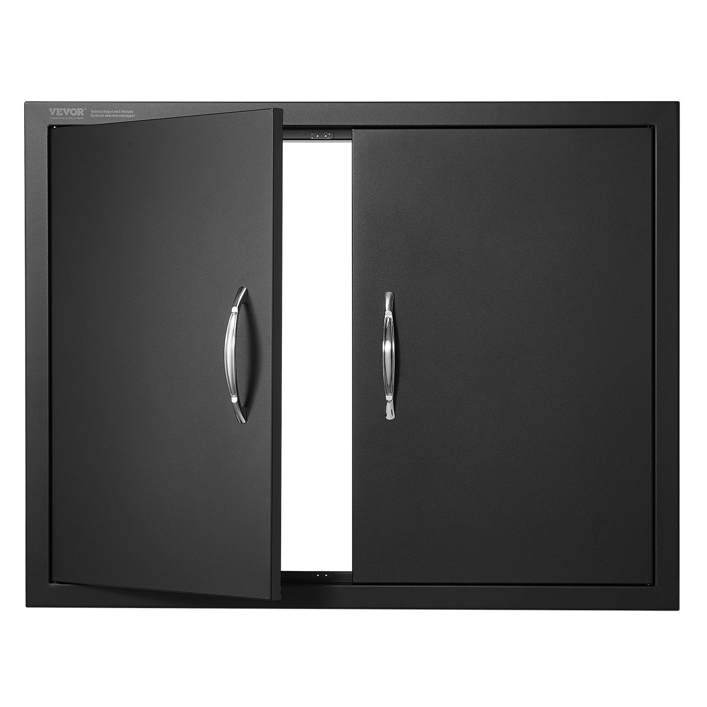 BBQ Access Door, 31W X 24H Inch Double Outdoor Kitchen Door, Cold Plate Flush Mount Door, Wall Vertical Door With Handles, For BBQ Island, Grilling Station, Outside Cabinet