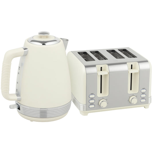 Set bouilloire et grille-pain, 1,7 L, 2200W, thermostat Strix, filtre, grille-pain 4 fentes, 7 niveaux