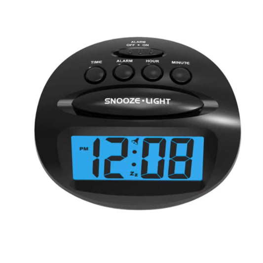 Bedroom Nap With LCD Backlit Clock, Small Travel Clock, Battery Alarm Clock