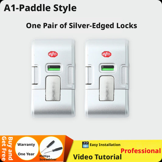 Cadenas pour valise, modèle à palette, argent, 1 pièce