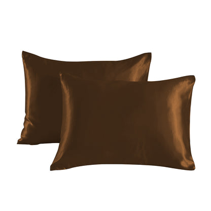 Silk - like Solid Color Double - sided Satin Pillowcase