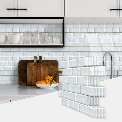 12 Pcs Peel And Stick Wall Tiles Backsplash For Kitchen Bathroom Wall