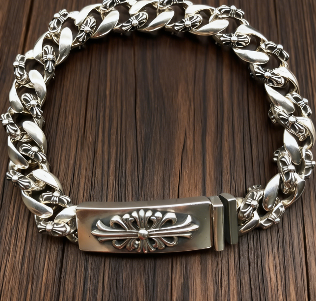 Cross flower bracelet chain