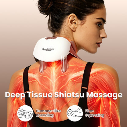 Masseur de Nuque Chauffant Sans Fil - Pétrissage Profond