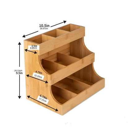 Boîte à Thé en Bois - Range jusqu'à 180 Sachets