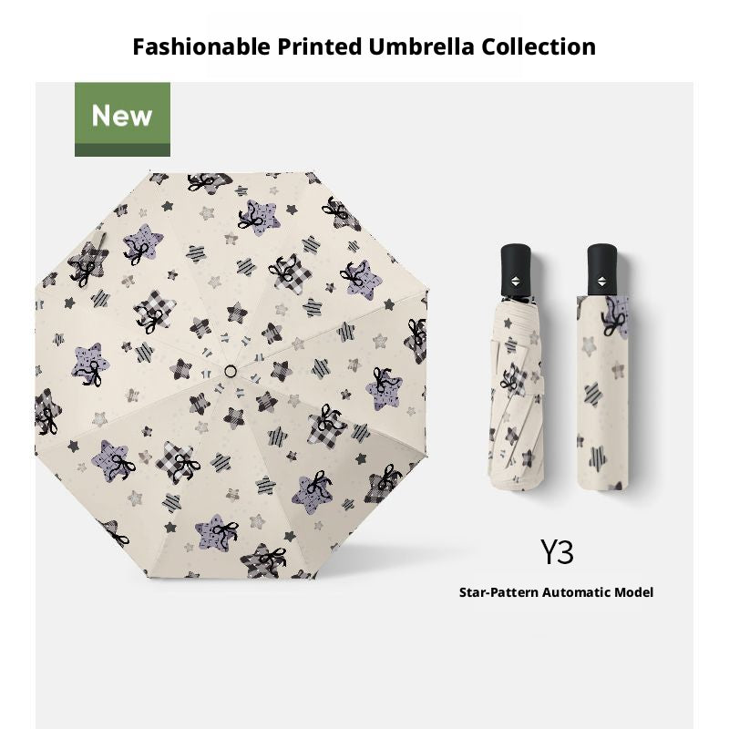 Fashion printed umbrella-Star model-Eight bones-1 piece