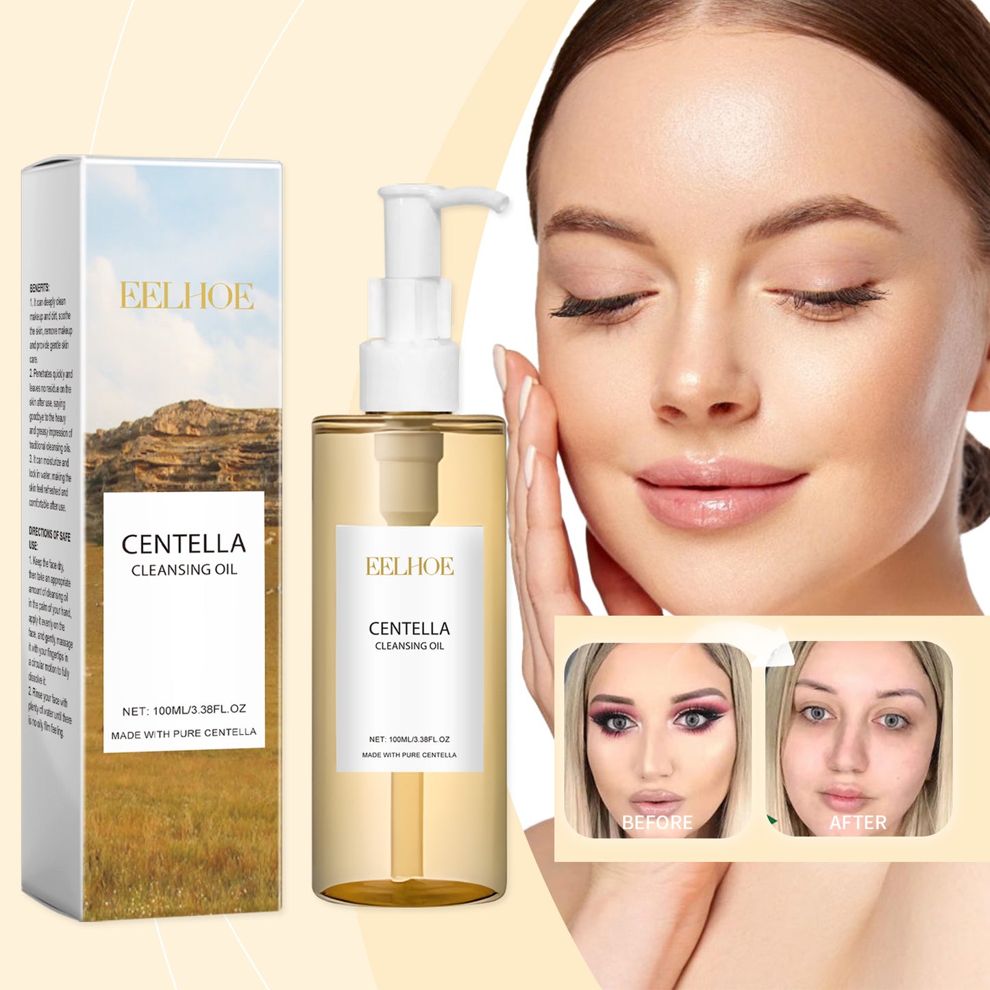 Huile Démaquillante Centella Asiatica 100ml - Soin Doux