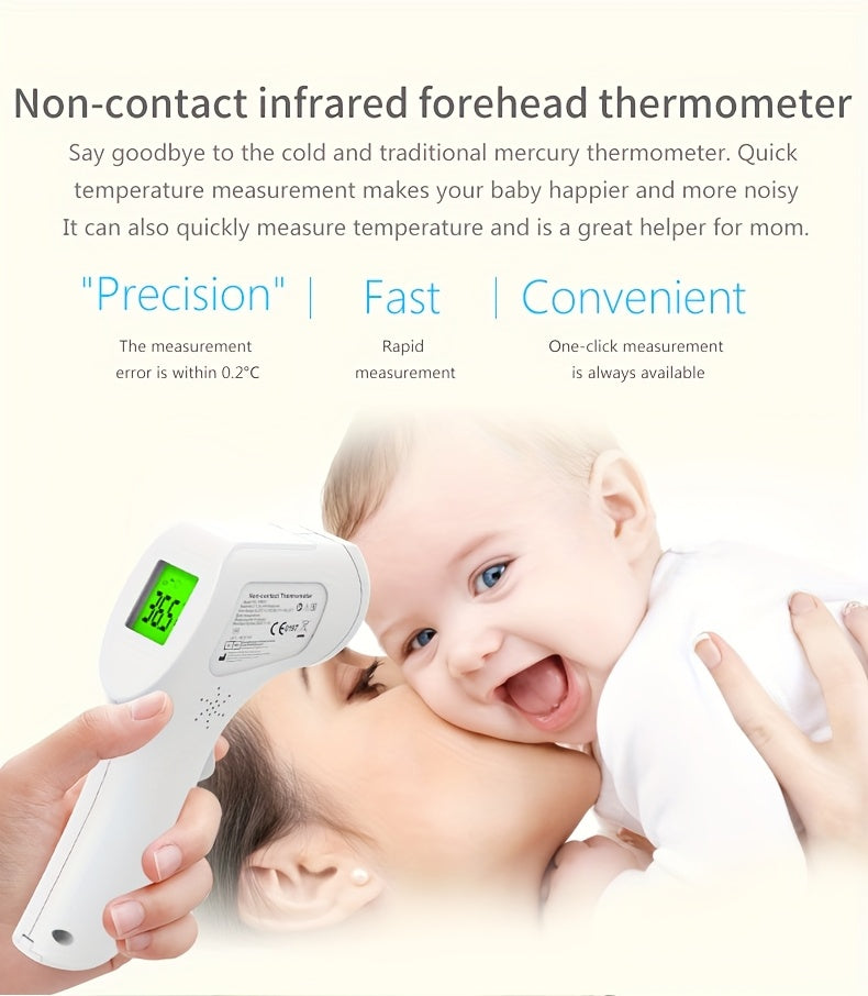Medical Grade Forehead Thermometer for Adults,, Non-Contact Digital Infrared Thermometer, Backlit Display, °C/°F Display, Fever Alarm, Multifunctional Digital Thermometer for Home And Clinic, Fever Detection Device, Medical