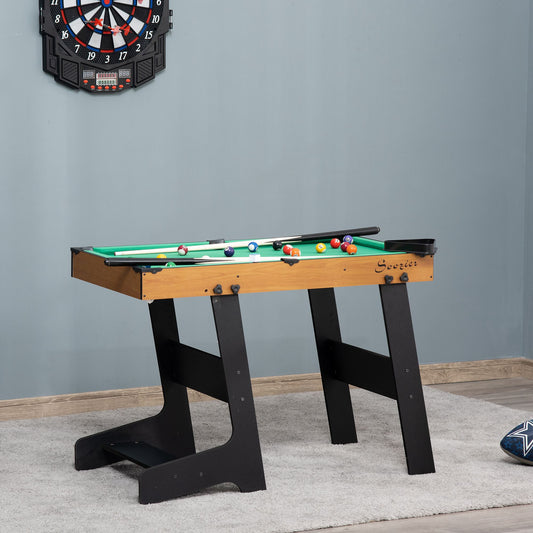 38'' Mini Pool Table Set Tabletop Billiards Game, Fun For Whole Family Game Room Man Cave, With Easy Folding For Storage, With Balls, Cues, Chalk, Brush