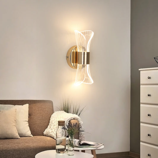 Applique murale LED acrylique 3 couleurs intérieure (lot de 2)
