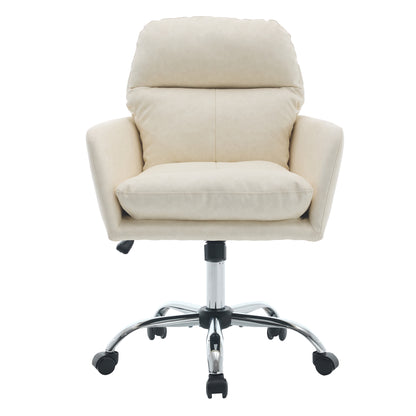 Tabouret Réglable en Hauteur Simili Cuir - Base Noire