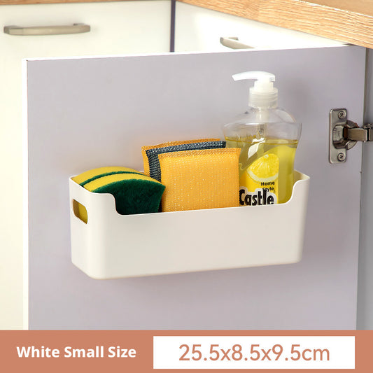 Wall-mounted storage box-small-white-1 pack-bag
