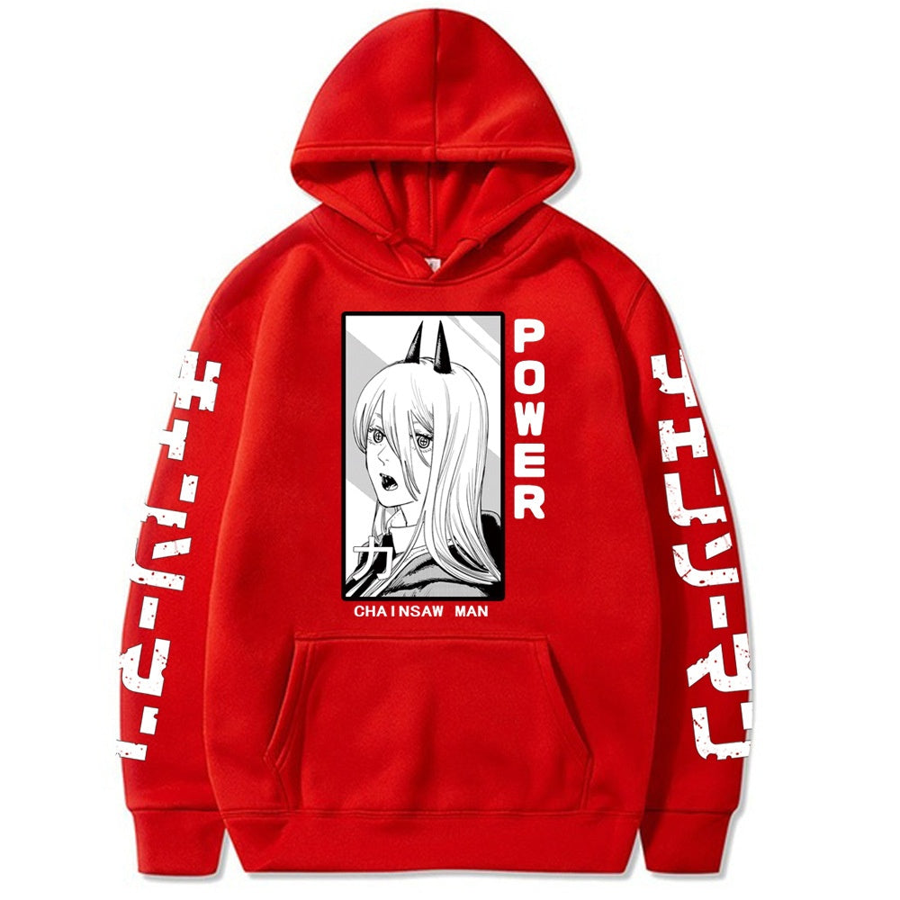 Chainsaw Man Printed Hooded Sweatshirt