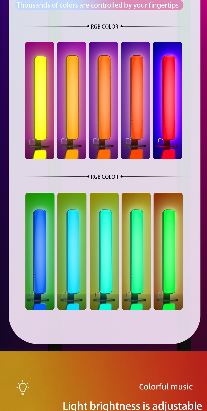 Lampe d'Ambiance LED Réactive au Son - Gaming & Bureau