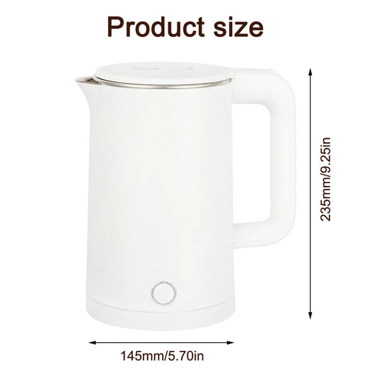 Cordless Electric Kettle 2L 1500W Stainless Steel Jug Overheat Protection 360