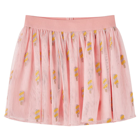 Children's skirt with tulle, light pink, size 104
