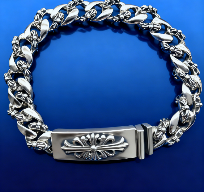 Cross flower bracelet chain