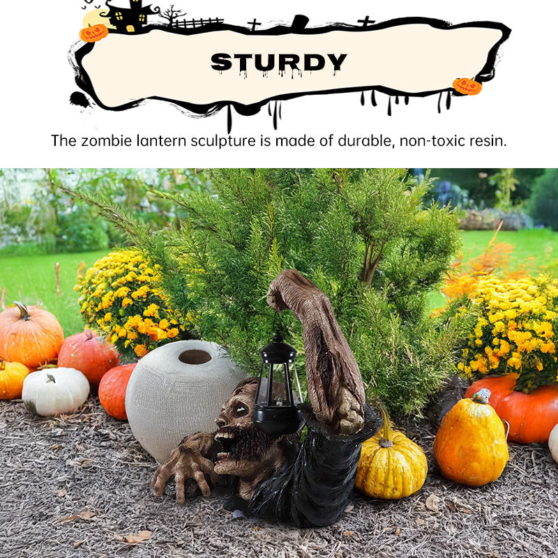 Halloween Zombie Crawl Horror Decor: Scary LED Lights, Zombie Clip Lantern, Outdoor Statue Light (1 Pc)