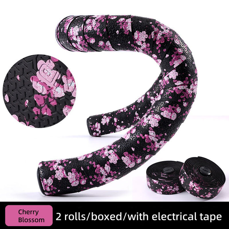 Npy EVA PU Road Bike Handlebar Tape, Anti - Slip & Shock - Absorbing, Sakura Design, with End Plugs