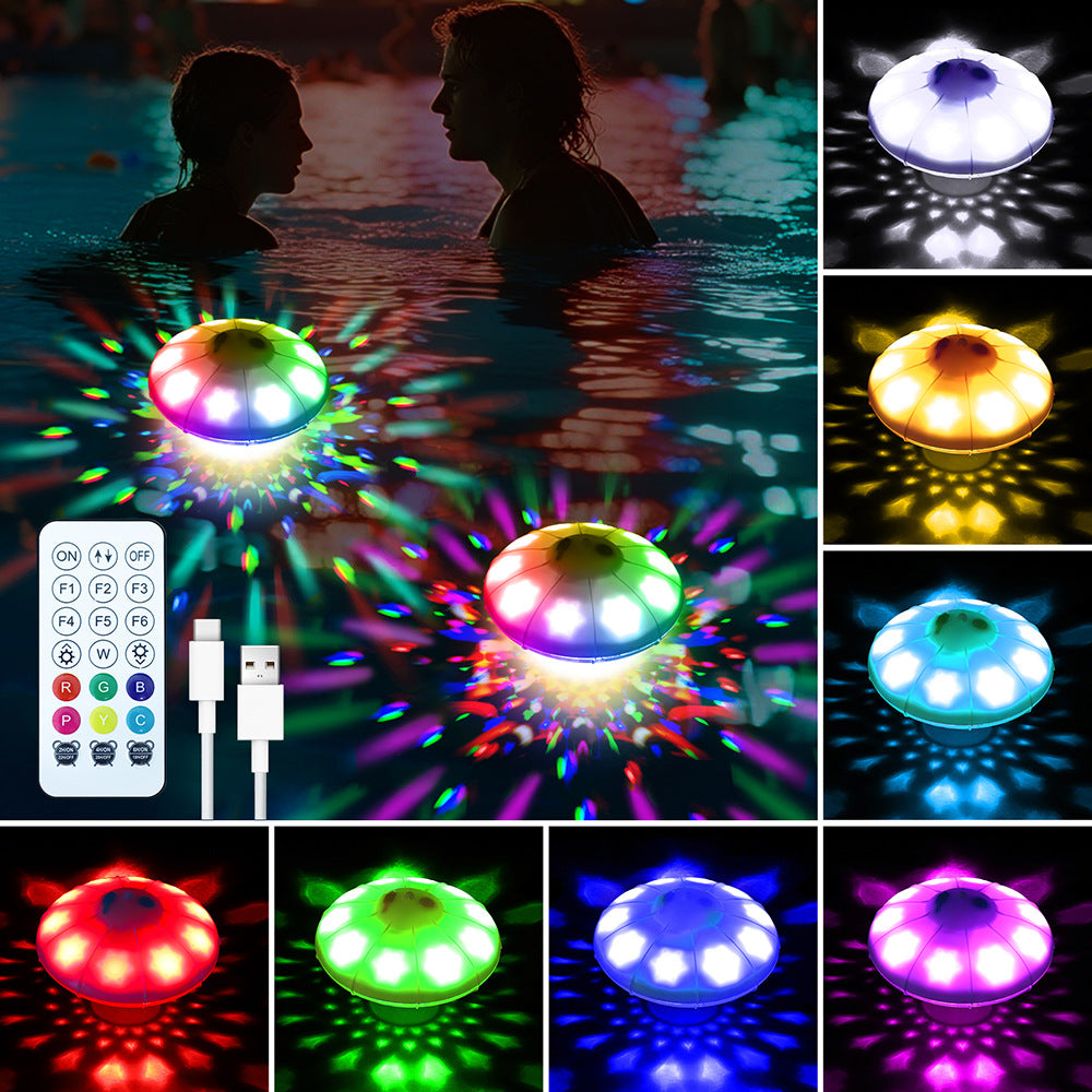 Lumière de piscine LED flottante rechargeable