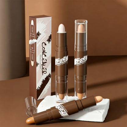 3PCS Dual - Ended Contour Stick, 2 - in - 1 Highlighter & Bronzer Stick, Waterpr