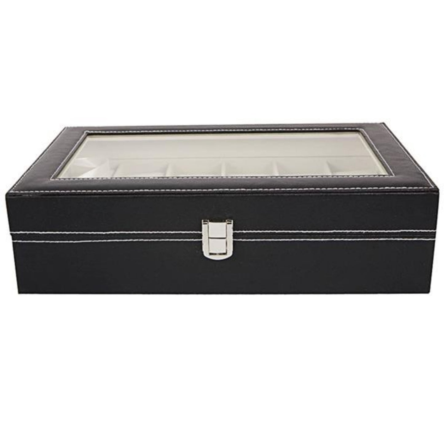 12 Slot Leather Watch Box Display Case Jewelry Organizer For Men  Women