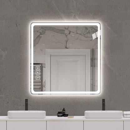 Miroir LED Salle de Bain 91x91cm - Anti-buée Anti-explosion