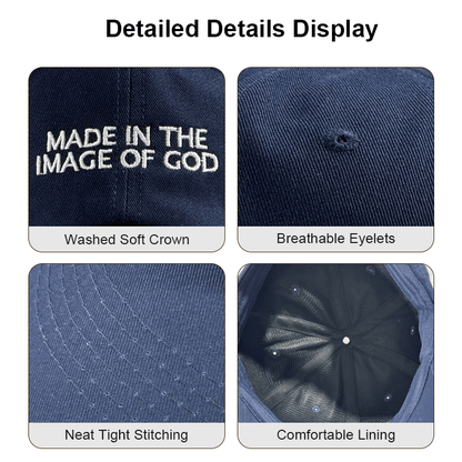 Casquette Dad Hat Brodée "Made in the Image of God" - Vintage