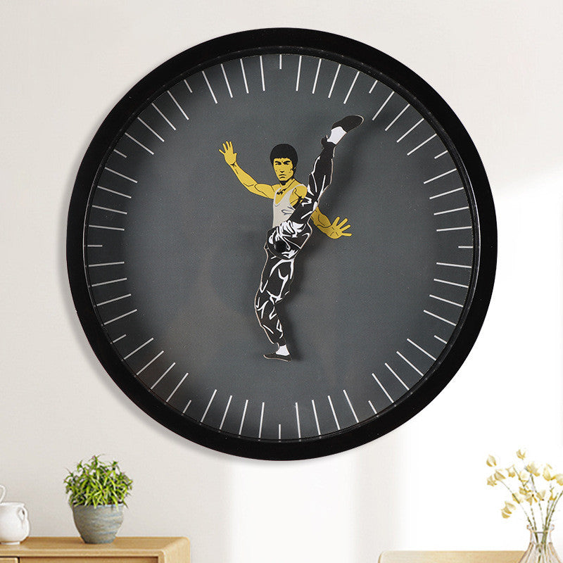 Kungfu Personalized Wall Clock Mute Home