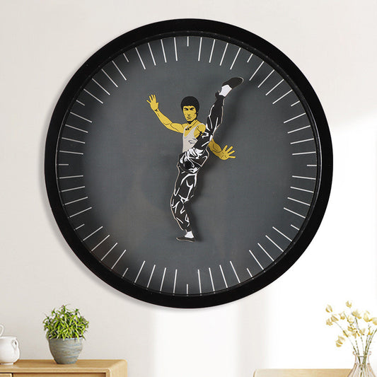 Kungfu Personalized Wall Clock Mute Home